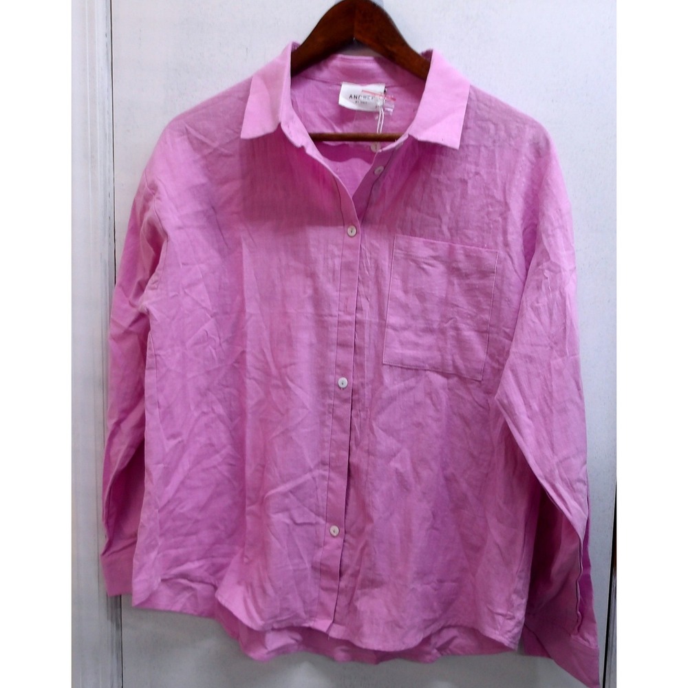ANDRÉE BY UNIT Women's 100% Cotton Button‎ Down Shirt Size M / #26130